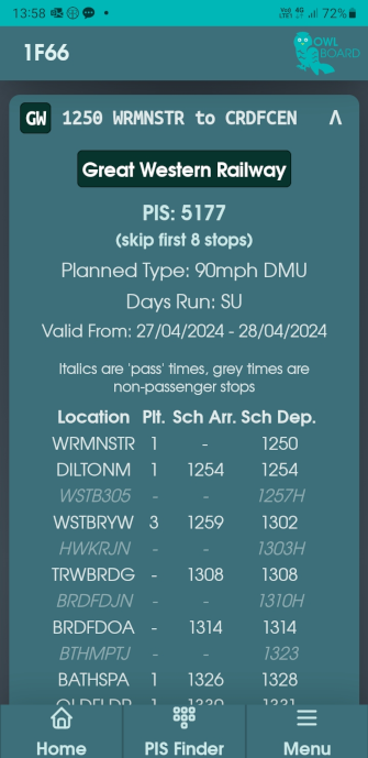 Timetable-Detail